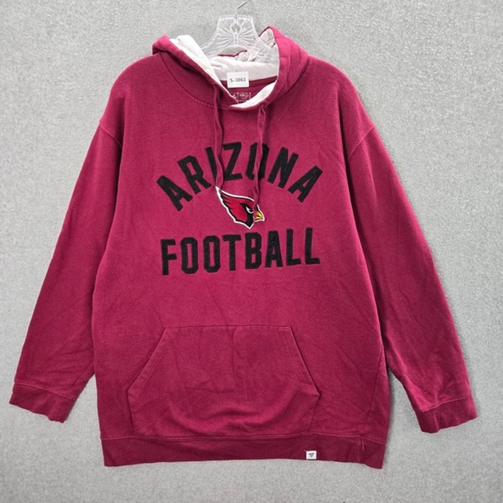 Arizona Cardinals Men Sweatshirt XL Red Logo Embroidered Hoodie NFL Drawstring - Picture 1 of 9